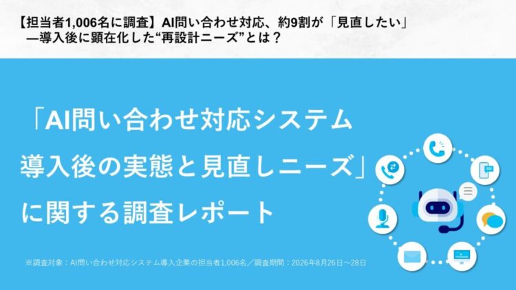 「AI問い合わせ対応システム導入後の実態と見直しニーズ」に関する調査